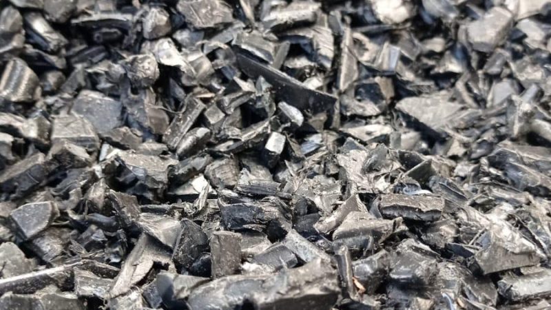 Tuberia de riego triturada